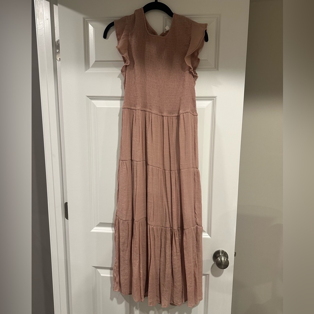 New Experiences Blush Pink Midi Dress